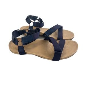 Vionic Sport Sandals Women 9 Navy Blue Strappy Hiking Shoes